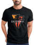 Herren T-Shirt California Los Angeles Surfing Motiv Sommer Fashion USA Streetstyle Print Aufdruck Neverless®preview