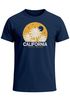 Herren T-Shirt California Printshirt Sommer | Grafikshirt mit Palmen Print | Vintage Style Urlaub Freizeit Fashion Neverless®preview