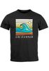 Herren T-Shirt California South Beach Welle Wave Surfing Print Aufdruck Fashion Streetstyle Neverless®preview