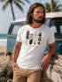 Herren T-Shirt California Surf Paradise Surfboards Grafik Foto Print Kalifornien USA Amerika Sommer Fashion Streetstyle Neverless®preview