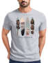 Herren T-Shirt California Surf Paradise Surfboards Grafik Foto Print Kalifornien USA Amerika Sommer Fashion Streetstyle Neverless®preview