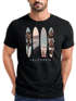 Herren T-Shirt California Surf Paradise Surfboards Grafik Foto Print Kalifornien USA Amerika Sommer Fashion Streetstyle Neverless®preview