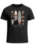 Herren T-Shirt California Surf Paradise Surfboards Grafik Foto Print Kalifornien USA Amerika Sommer Fashion Streetstyle Neverless®preview