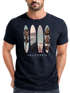 Herren T-Shirt California Surf Paradise Surfboards Grafik Foto Print Kalifornien USA Amerika Sommer Fashion Streetstyle Neverless®preview
