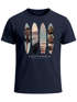 Herren T-Shirt California Surf Paradise Surfboards Grafik Foto Print Kalifornien USA Amerika Sommer Fashion Streetstyle Neverless®preview