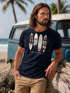 Herren T-Shirt California Surf Paradise Surfboards Grafik Foto Print Kalifornien USA Amerika Sommer Fashion Streetstyle Neverless®preview