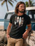 Herren T-Shirt California Surf Paradise Surfboards Grafik Foto Print Kalifornien USA Amerika Sommer Fashion Streetstyle Neverless®preview