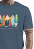 Herren T-Shirt California Surfboards Surfing Motiv Printshirt Brustprint Aufdruck Sommer Fashion Streetstyle Neverless®preview