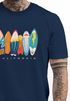 Herren T-Shirt California Surfboards Surfing Motiv Printshirt Brustprint Aufdruck Sommer Fashion Streetstyle Neverless®preview