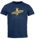 Herren T-Shirt California Surfing Otter mit Surfboard Grafik Surfer-Design Männer Printshirt Fashion Streetstyle Neverless®preview