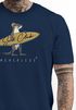 Herren T-Shirt California Surfing Otter mit Surfboard Grafik Surfer-Design Männer Printshirt Fashion Streetstyle Neverless®preview