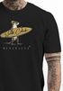 Herren T-Shirt California Surfing Otter mit Surfboard Grafik Surfer-Design Männer Printshirt Fashion Streetstyle Neverless®preview