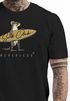 Herren T-Shirt California Surfing Otter mit Surfboard Grafik Surfer-Design Männer Printshirt Fashion Streetstyle Neverless®preview