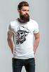 Herren T-Shirt Captain Skull Beard Kapitän Totenkopf Bard Sailor Schädel Slim Fit Neverless®preview