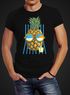 Herren T-Shirt chilling Ananas Pinapple Sommer Beach Cocktail Neverless®preview