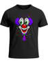 Herren T-Shirt Clown Gesicht Fasching Karneval Kostüm-Ersatz Verkleidung Last Minute Faschingskostüme Männer Funshirt Moonworks®preview
