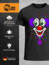 Herren T-Shirt Clown Gesicht Fasching Karneval Kostüm-Ersatz Verkleidung Last Minute Faschingskostüme Männer Funshirt Moonworks®preview