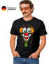 Herren T-Shirt Clown Gesicht Fasching Karneval Kostüm-Ersatz Verkleidung Last Minute Faschingskostüme Männer Funshirt Moonworks®preview