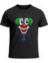Herren T-Shirt Clown Gesicht Fasching Karneval Kostüm-Ersatz Verkleidung Last Minute Faschingskostüme Männer Funshirt Moonworks®preview