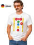 Herren T-Shirt Clownkostüm Aufdruck Fasching Karneval  Ersatz Verkleidung Last Minute Faschingskostüme Männer Funshirt Moonworks®preview