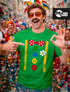 Herren T-Shirt Clownkostüm Aufdruck Fasching Karneval  Ersatz Verkleidung Last Minute Faschingskostüme Männer Funshirt Moonworks®preview