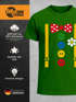 Herren T-Shirt Clownkostüm Aufdruck Fasching Karneval  Ersatz Verkleidung Last Minute Faschingskostüme Männer Funshirt Moonworks®preview