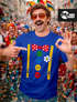 Herren T-Shirt Clownkostüm Aufdruck Fasching Karneval  Ersatz Verkleidung Last Minute Faschingskostüme Männer Funshirt Moonworks®preview