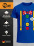 Herren T-Shirt Clownkostüm Aufdruck Fasching Karneval  Ersatz Verkleidung Last Minute Faschingskostüme Männer Funshirt Moonworks®preview