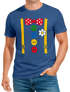 Herren T-Shirt Clownkostüm Aufdruck Fasching Karneval  Ersatz Verkleidung Last Minute Faschingskostüme Männer Funshirt Moonworks®preview