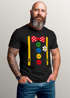 Herren T-Shirt Clownkostüm Aufdruck Fasching Karneval  Ersatz Verkleidung Last Minute Faschingskostüme Männer Funshirt Moonworks®preview