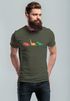 Herren T-Shirt Dinosaurier Aufdruck Polygon Tiere Geometric Print Fashion Streetstyle Neverless®preview