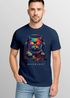 Herren T-Shirt DJ Katze Musik Print Festival EDM Shirt mit Katzenmotiv am DJ-Pult – Streetwear für Musikfans Club Sommer Neverless®preview