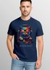 Herren T-Shirt DJ Katze Musik Print Festival EDM Shirt mit Katzenmotiv am DJ-Pult – Streetwear für Musikfans Club Sommer Neverless®preview