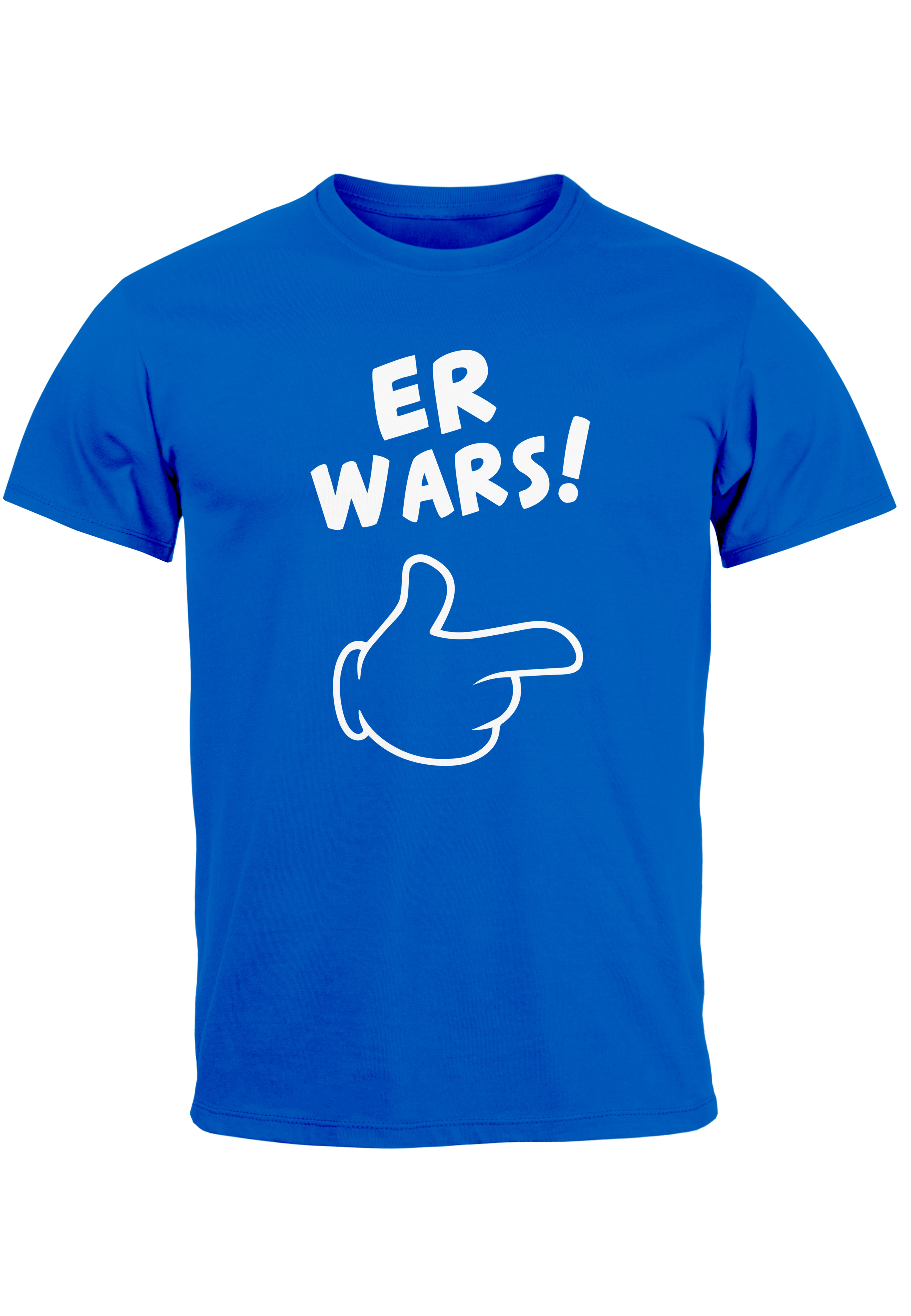 MoonWorks Herren T-Shirt Mit Spruch 'An Alle Die Wissen Wie Der Hase Läuft – Er Hoppelt' – 100% Baumwolle, Slim Fit Bis XXL