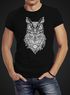 Herren T-Shirt Eule Atzekenmuster Ethno Boho Bohamian Atzec Owl Neverless®preview
