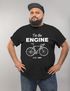 Herren T-Shirt Fahrrad Sprüche I'm the Engine Bike Rad Fun-Shirt Spruch lustig Moonworks®preview