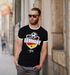 Herren T-Shirt Fan-Shirt WM-Shirt Badge Germany Deutschland Flagge Fußball Weltmeisterschaft 2018 Retro Fan-Trikot Moonworks®preview