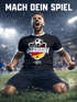 Herren T-Shirt Fan-Shirt WM-Shirt Badge Germany Deutschland Flagge Fußball Weltmeisterschaft 2026 Retro Fan-Trikot Moonworks®preview