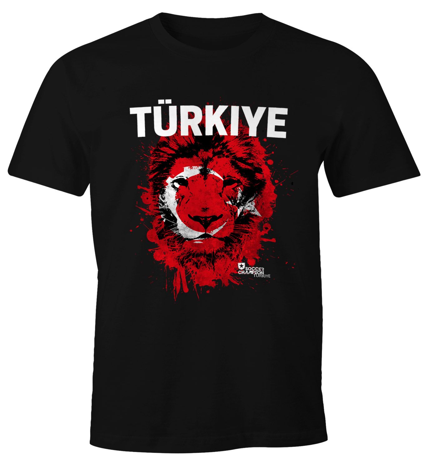 herren t shirt fanshirt tuerkei tuerkiye turkey fussball em wm loewe moonworks 5631