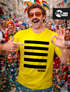 Herren T-Shirt Fasching Karneval - Biene  -Kostüm-Ersatz Verkleidung als Maja Willi Last Minute Faschingskostüme Männer Funshirt Moonworks®preview