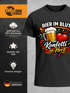 Herren T-Shirt Fasching Karneval - Bier im Blut Konfetti im Herz - Kostüm-Ersatz Verkleidung Last Minute Männer Funshirt Moonworks®preview