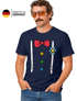 Herren T-Shirt Fasching Karneval Clown Kostüm-Ersatz Verkleidung Last Minute Faschingskostüme Männer Moonworks®preview