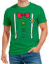 Herren T-Shirt Fasching Karneval Clown Kostüm-Ersatz Verkleidung Last Minute Faschingskostüme Männer Moonworks®preview