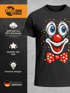 Herren T-Shirt Fasching Karneval - Clowngesicht -Kostüm-Ersatz Verkleidung Last Minute Faschingskostüme Printshirt Männer Funshirt Moonworks®preview