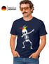 Herren T-Shirt Fasching Karneval Dabbing Skelett Kostüm Verkleidung Faschingskostüme Männer Funshirt Moonworks®preview