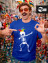 Herren T-Shirt Fasching Karneval Dabbing Skelett Kostüm Verkleidung Faschingskostüme Männer Funshirt Moonworks®preview