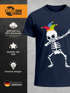 Herren T-Shirt Fasching Karneval Dabbing Skelett Kostüm Verkleidung Faschingskostüme Männer Funshirt Moonworks®preview