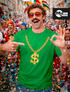 Herren T-Shirt Fasching Karneval Dollarkette Rapper Gangster Kostüm Last Minute Verkleidung Männer Funshirt Moonworks®preview