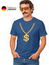 Herren T-Shirt Fasching Karneval Dollarkette Rapper Gangster Kostüm Last Minute Verkleidung Männer Funshirt Moonworks®preview