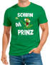 Herren T-Shirt Fasching Karneval Frosch Prinz Kostüm Verkleidung Last Minute Faschingskostüme Männer Funshirt Moonworks®preview
